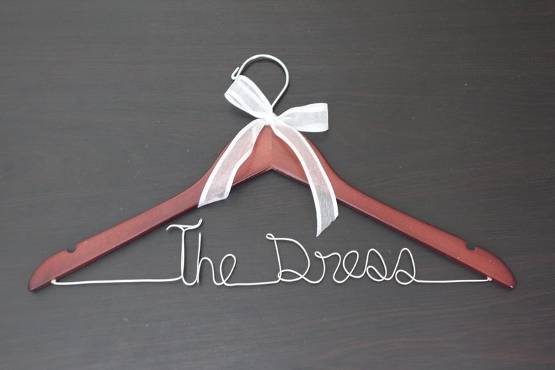 Personalized wedding hanger, custom bridal bride bridesmaid name hanger, personalized wedding dress hanger, custom wedding hanger image 2