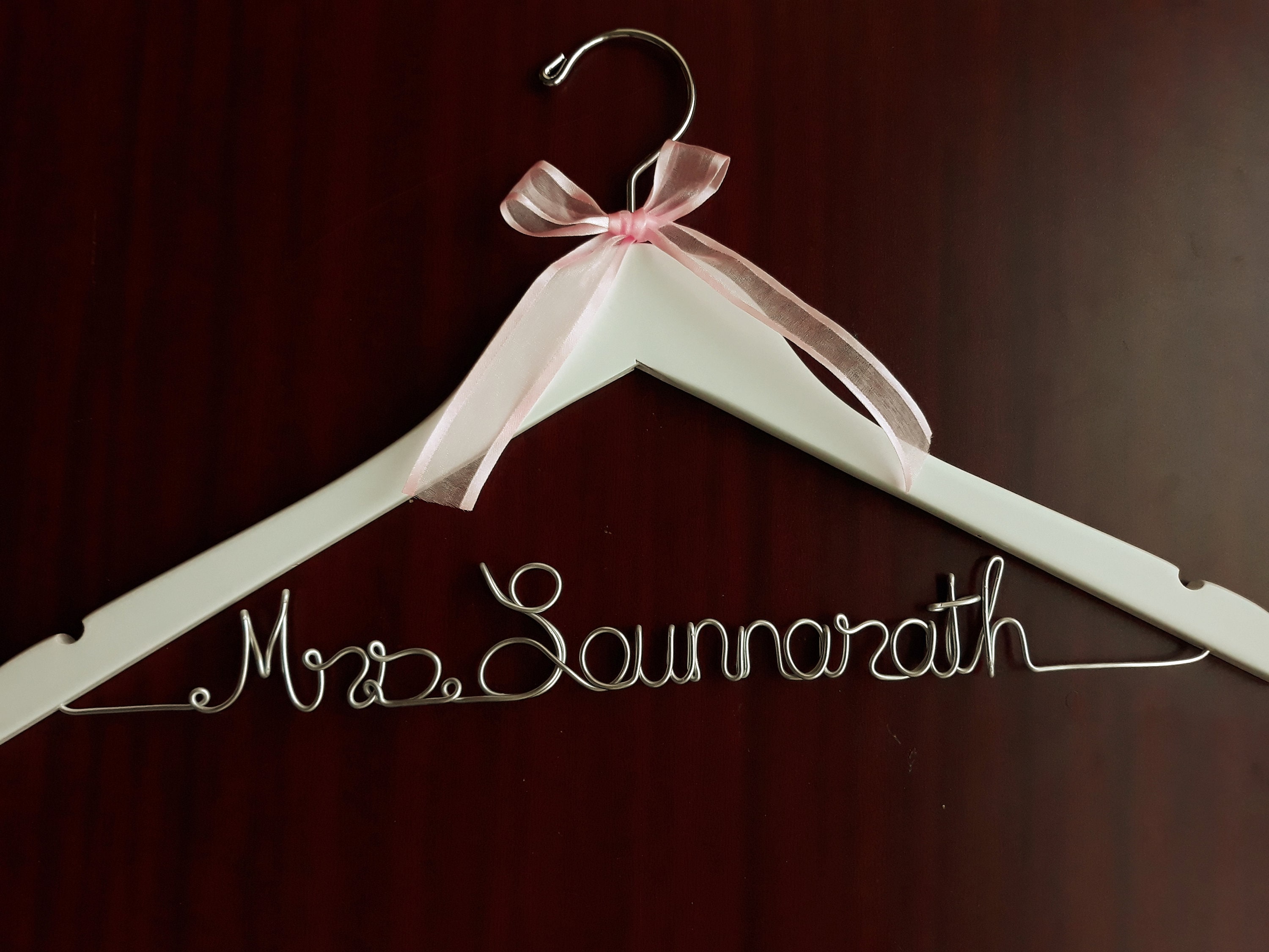 Wedding hanger, Priority mail option, wedding photos, bridal, Wire ha…