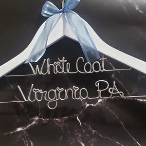 Personalized Wedding Hanger: Custom Wire Name & Date Hanger