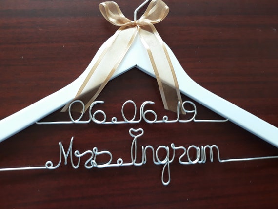 Personalized Hangers wedding Hanger bridal Dress Hanger wedding Name Hangers double Line Hanger Wedding Dress Photos wedding Gift Etsy