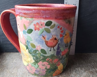 wildflower garden mug