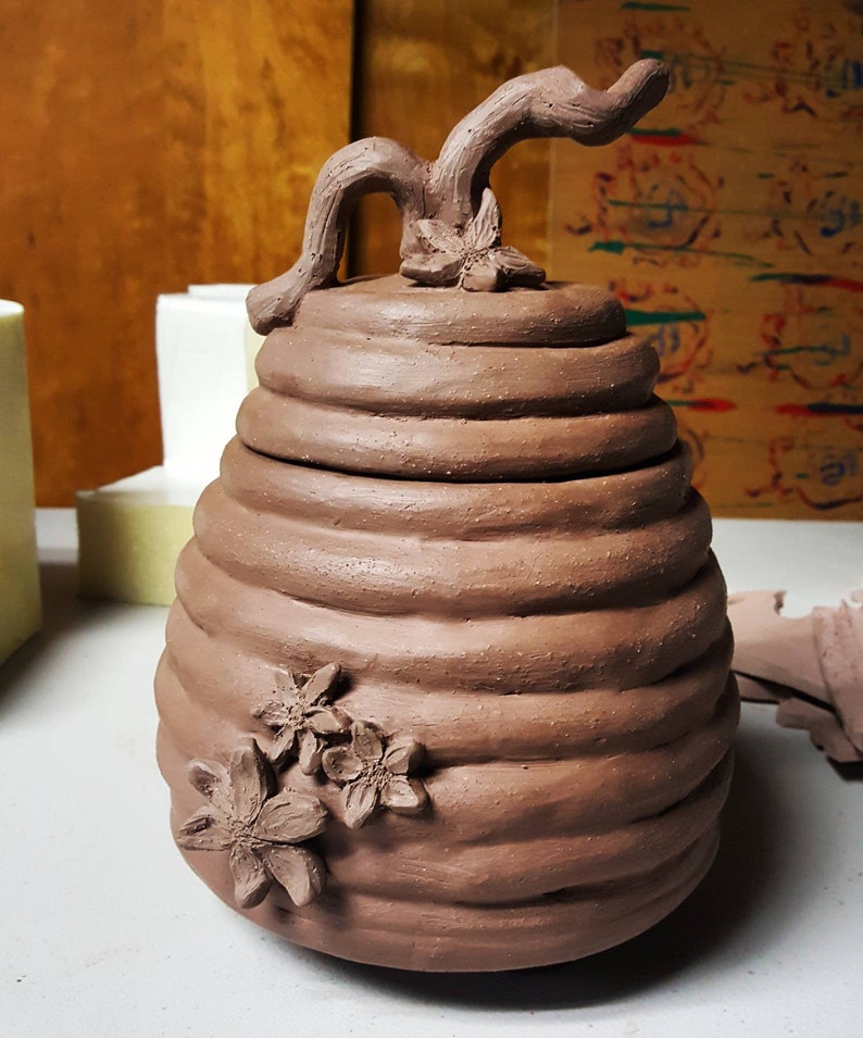 Beehive Cookie Jar. Kitchen pottery collectible unique and Etsy
