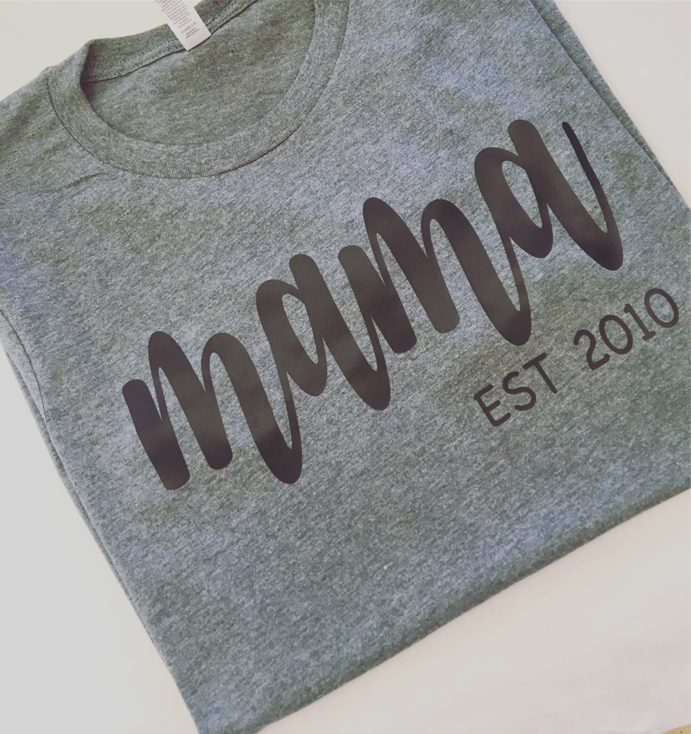 Mom shirts mama shirt mama established with year mom tee | Etsy