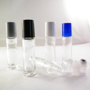 SET 150 Pc. Choose Real Glass or Stainless STEEL Roller Balls Glass Roll on Container 10ml bottle Perfume, Fragrance Essential oil WHOLESALE