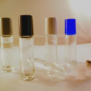 100 N0-LEAK ROLL-On BOTTLEs [300 Parts] 10ML empty Glass Container w/ plastic roller ball Essential oil Fragrance perfume tincture