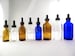 GLASS DROPPER BOTTLES Choose Size .5, 1, 2,or 4oz Clear, Amber, Cobalt Tincture bottles, also w/ Cap diy  w/ Essential Oil,  [N20] 
