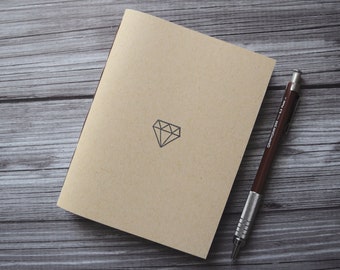 Diamant Notebook Kraft Zeitschrift Reisetasche Jotter klein einfach