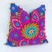 Beautiful Multicolored Handmade Wool Embroidered Indian Pillow Cases Suzani Cushion Cover Decorative Pillow Case Traditional Turkish Designs 