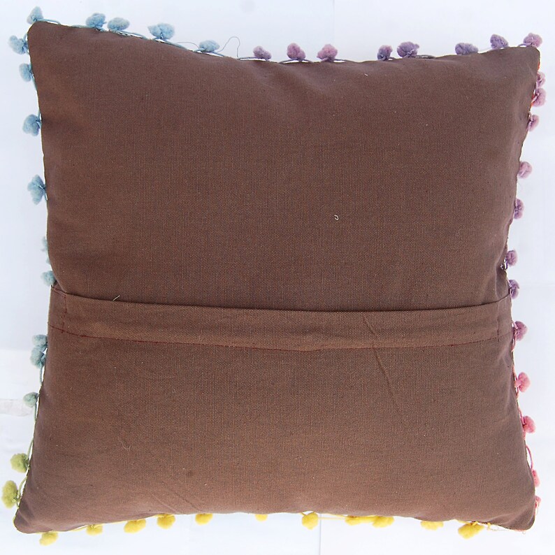 Indian Decorative Pillow Covers Handmade Woolen Embroidered Etsy