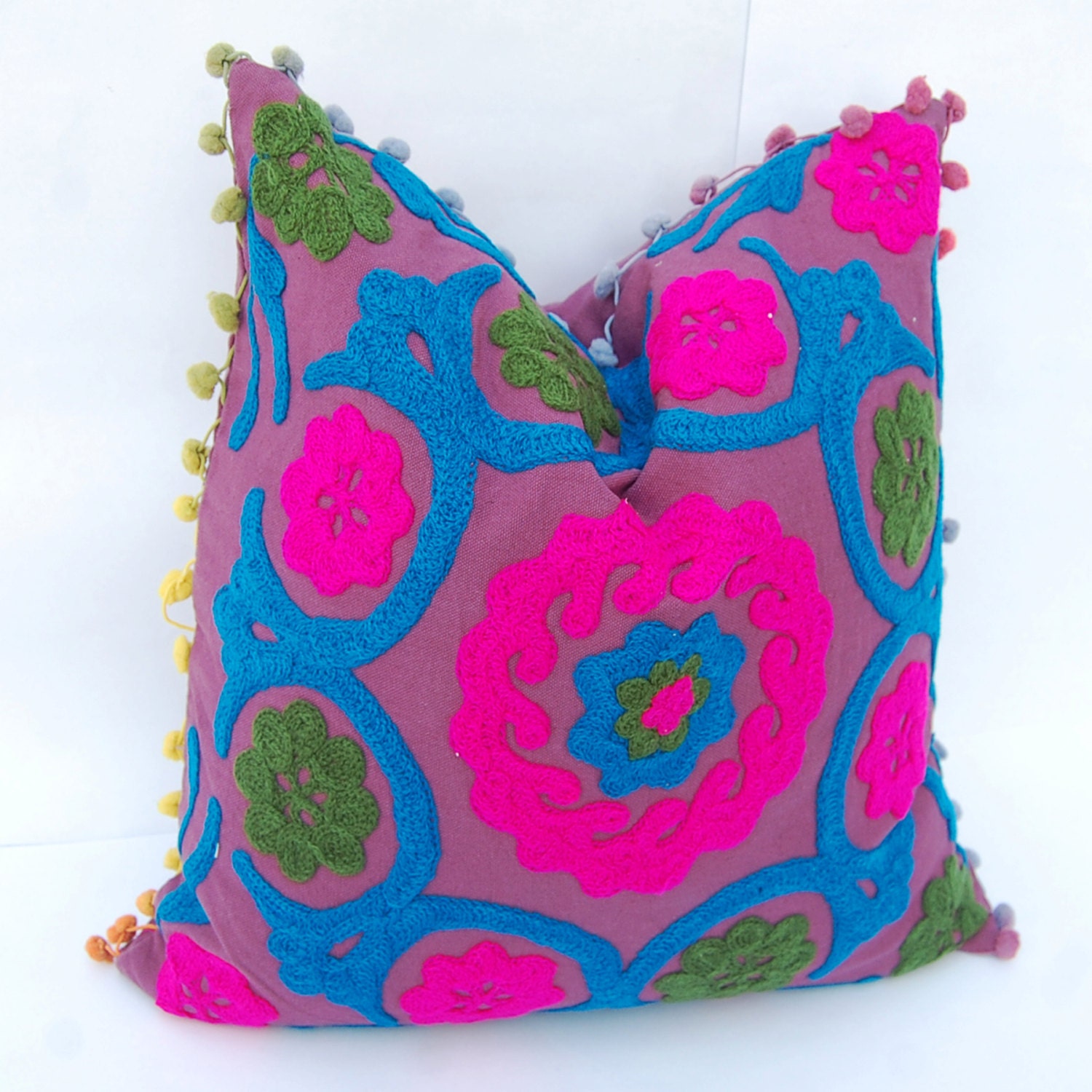 bright colored pillow cases