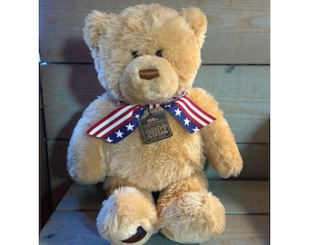 Vintage 24" Gund 2002 Wish Bear 100th Anniversary Large Tan Plush Teddy Bear G30