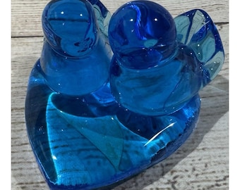Pisapapeles Blue Birds Bluebird of Happiness de 1993, firmado por Leo Ward, TubG de 1993.