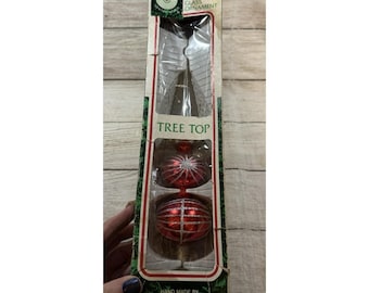 Vintage Kurt S Adler Santa's World Hand Blown Glass Tree Topper Model GT-354 TbE