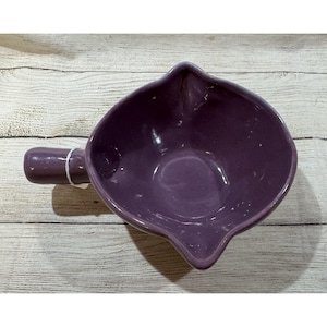 vintage BB Bybee Pottery KY violet double bec verseur anse bol à sauce fait main