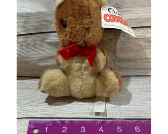 Vintage Gerber Cuddlies Brown Plush 6" Bear w/ Original Tag ADORABLE  TubJ