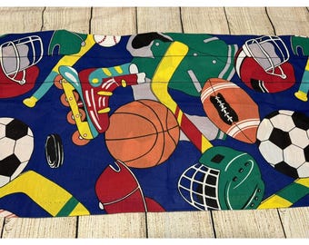 2 cortinas con cenefa de fútbol Whisper Soft Mills con diseño de patines en línea, 80 x 17 cm, Tub22