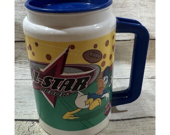 Vintage Disney World All Star Sports Refillable Mug 3 Piece (ice bottom) TubE