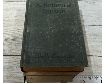 Vintage The Return Of Tarzan By Edgar Rice Burroughs 1915 Hardcover TubB3