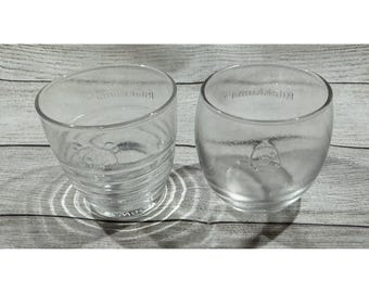 Set of 2 HTF RARE 2017 San X 3" Glasses Cups Rilakkuma Lawson Novelty Bear Chick