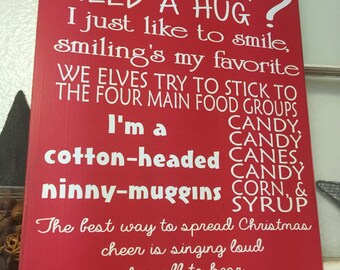 Buddy the Elf Christmas Sign