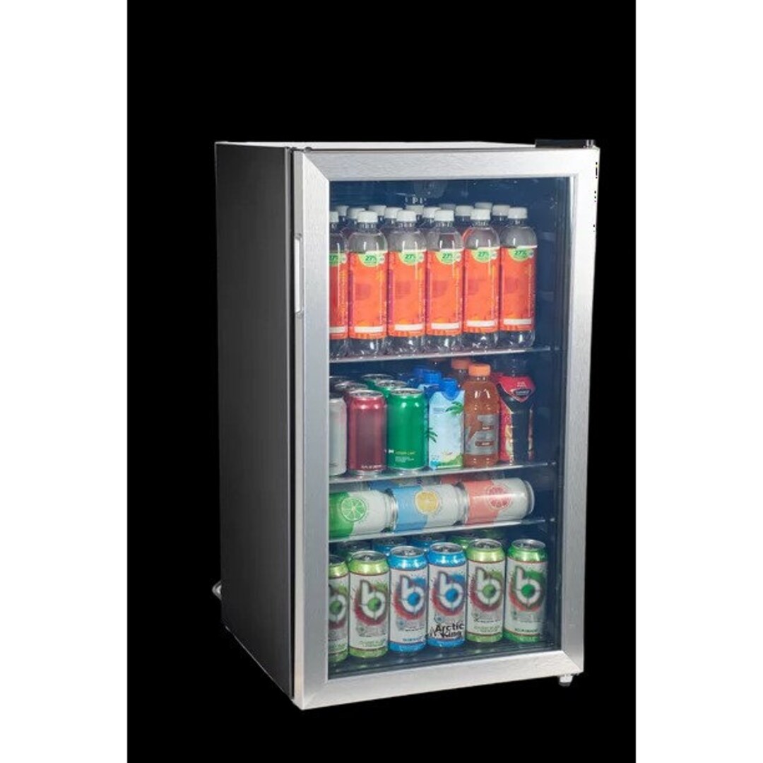 115can Beverage Fridge & Cooler Stainless Steel Look Etsy