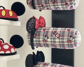 Mickey n Minnie Plaid Print-Different Base Colors Available