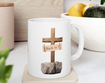 Easter Resurrection Jesus Ceramic Mug | Funny Easter Coffee Cup, Funny Gift for Easter, Easter Humor, Jesus Mug, Christian Gift, Jesus Humor