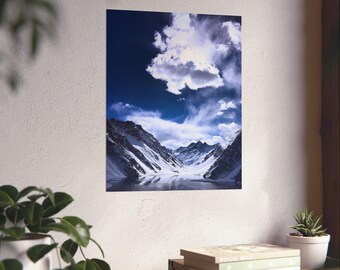 Mountain Photography Matte Vertical Posters, Andes Mountains Wall Art Print, Home Decor, Nature Landscape Poster, Gift for Travelers, South