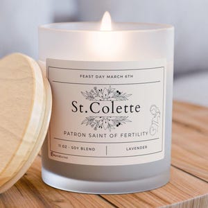 St. Colette Candle: Patron Saint of Fertility, Trying to Conceive, Prayer Candle