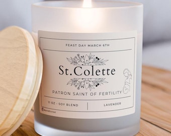 St. Colette Candle: Patron Saint of Fertility, Trying to Conceive, Prayer Candle