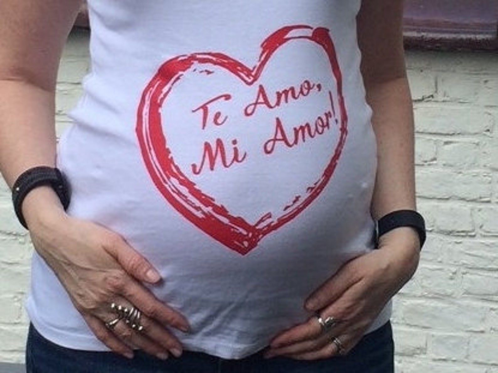 Love Heart Maternity Spanish Te Amo Mi Amor I Love You My Etsy