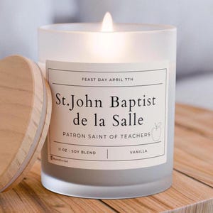 St. John, Patron Saint of Teachers Candle: Teacher Appreciation Gift