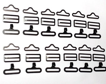 Herrajes para pajaritas - 108 piezas - 36 juegos de herrajes para pajaritas (deslizante, gancho y ojal)