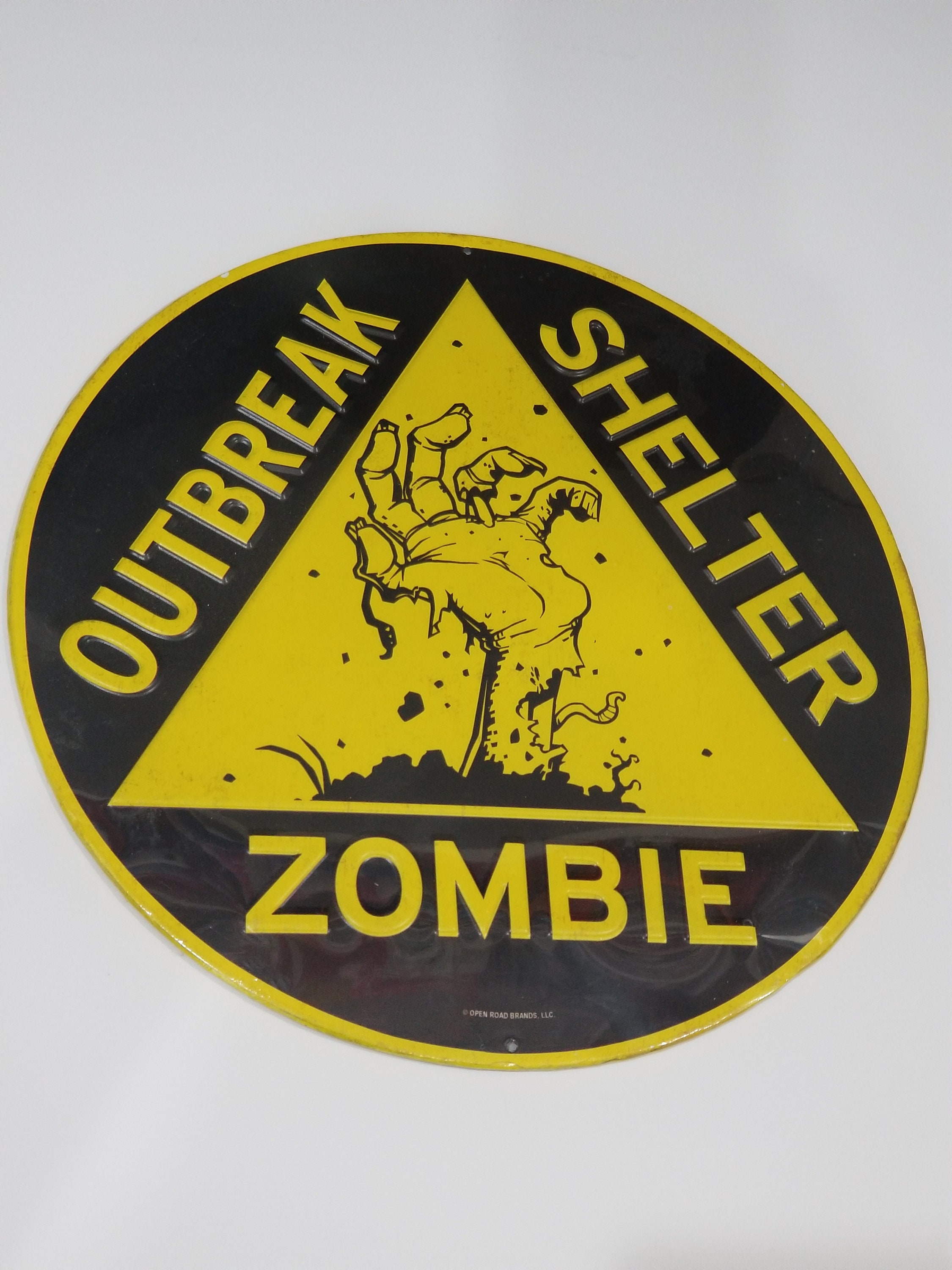Zombie Wall Art Outbreak Wall Art Shelter Tin Metal Wall Etsy