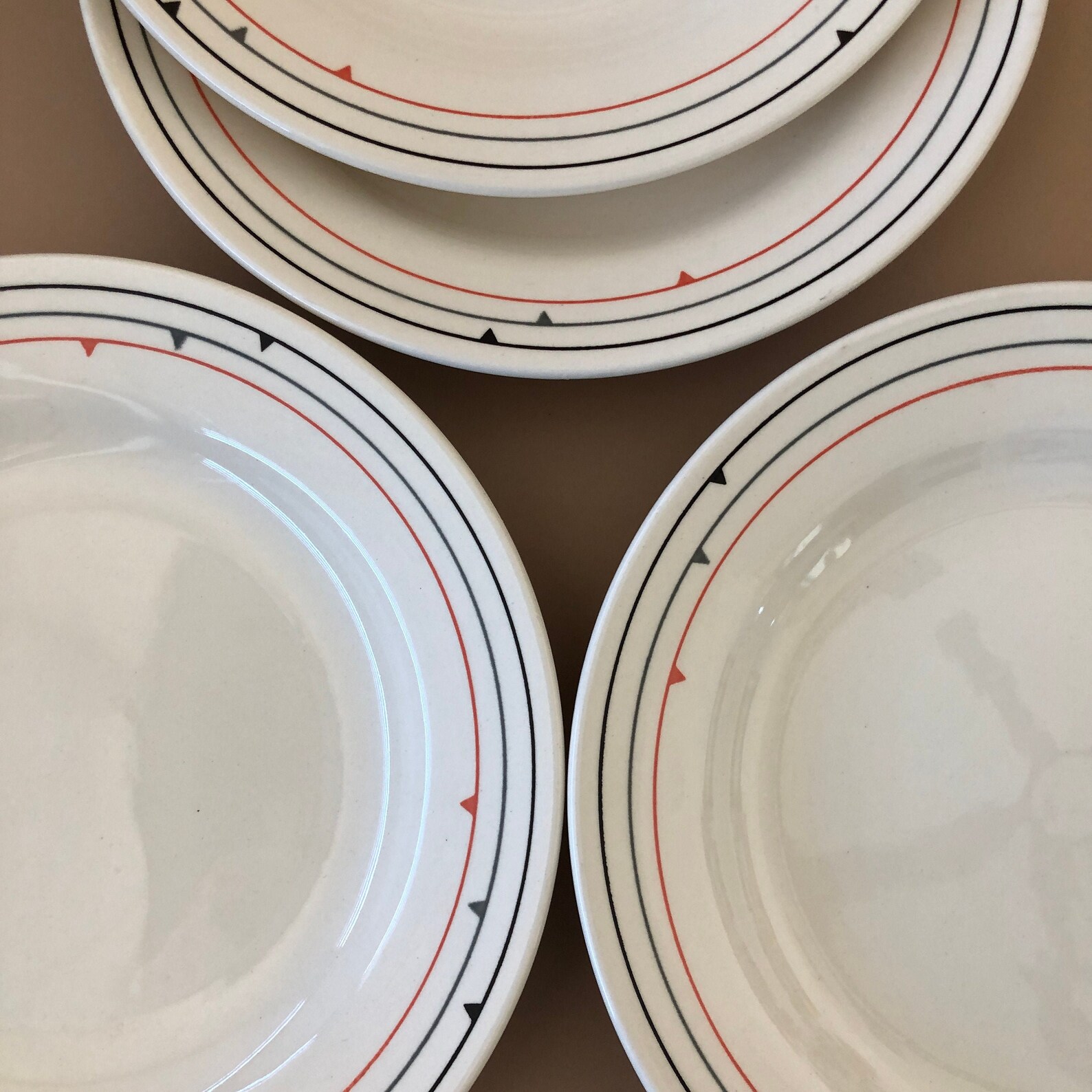 Oxford Brazil China Four 4 Luncheon Plates 8 7/8 Art Deco Etsy
