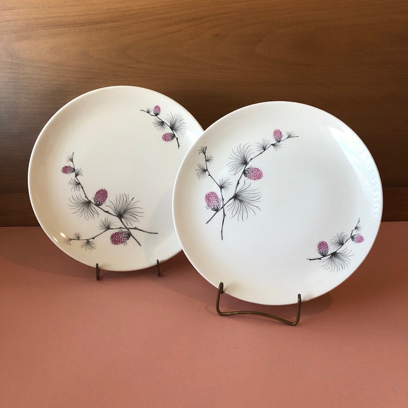 Canonsburg Citation Wild Clover 2 Dinner Plates 9 75 Etsy