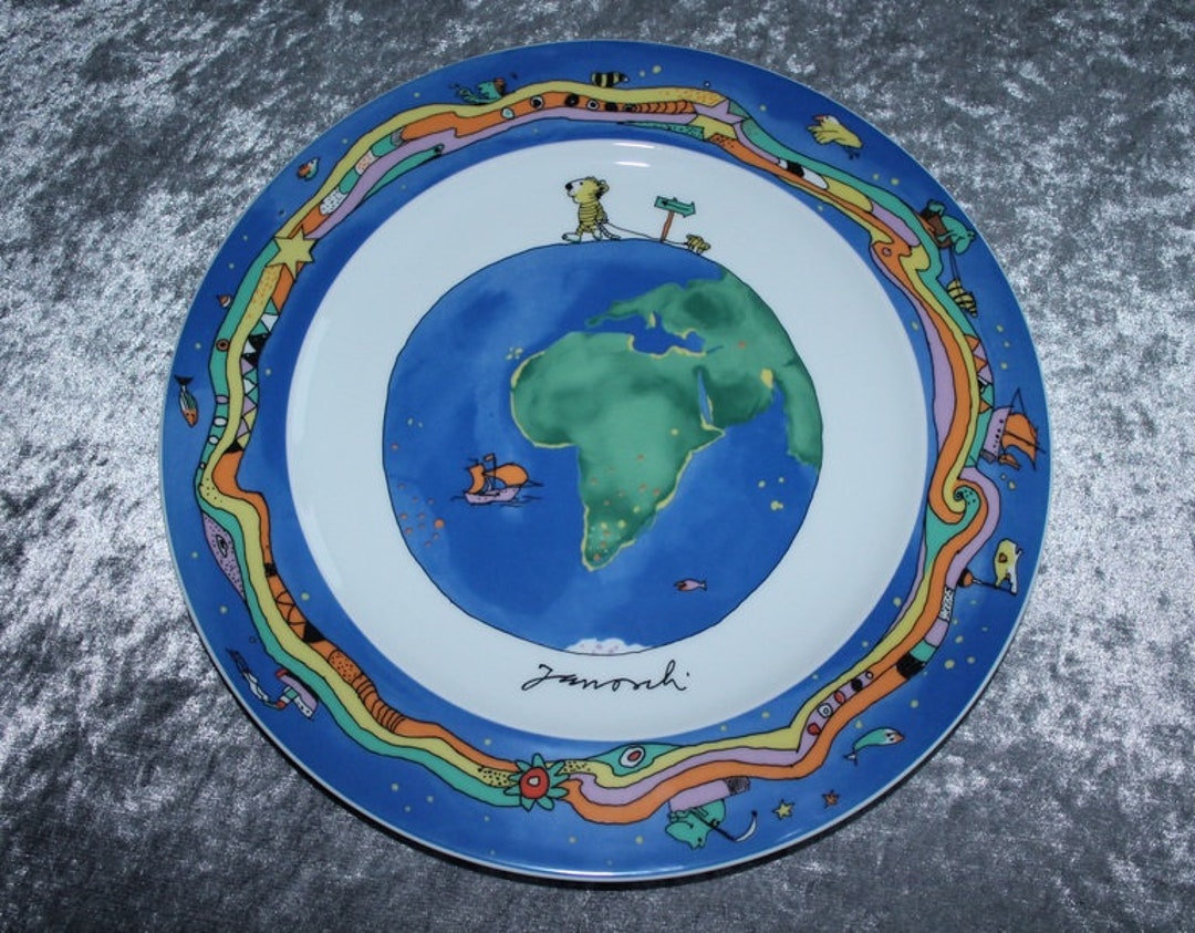 JANOSCH Place Plate Globe Etsy