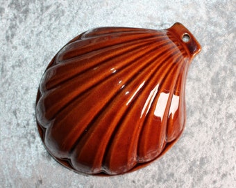 Plato para hornear de cerámica de concha de abuela vintage