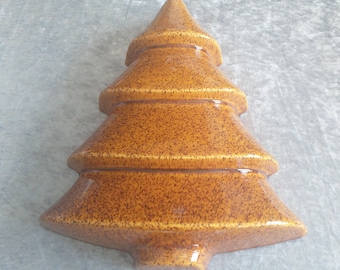 Teglia da forno in ceramica vintage con albero di Natale