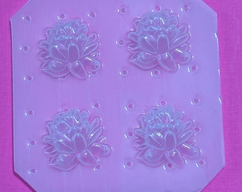 4pc Spring Flowers Wildflower Cabochon Flexible Plastic Mold For Resin Crafts