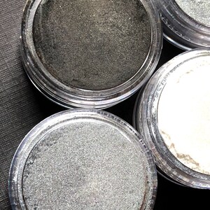 4 Jars of Sparkling Sparkling Black Silver and White Tones - Etsy