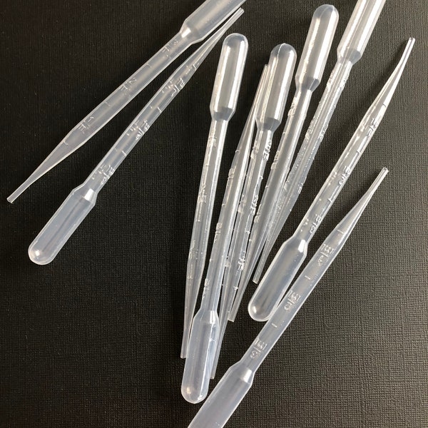 10pc 3ml Plastic Pipettes For Resin Crafts