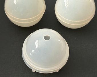 DESTASH Set of 3 Round Ball Sphere Domes Flexible Silicone Mold For Epoxy Resin 1 and 7/8 and 2 inches