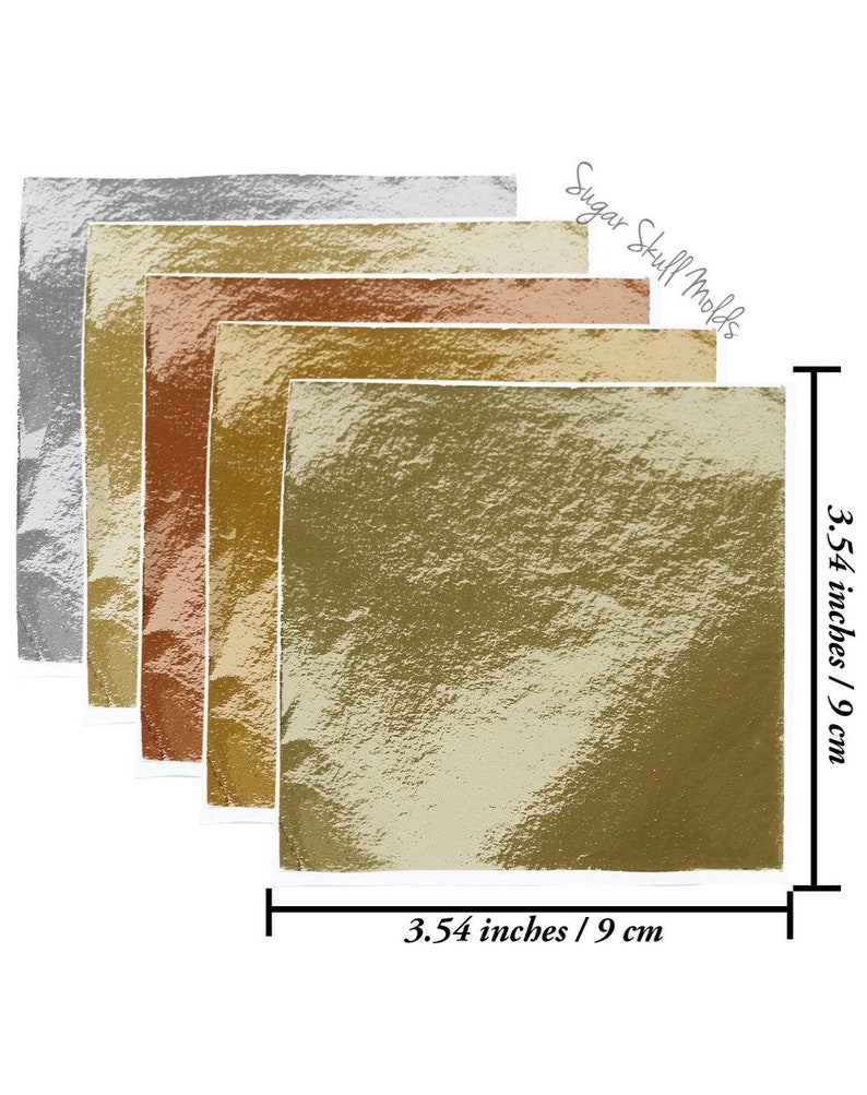 25 Sheets of Metal Composition Foil Leaf Sheets Various Gold Etsy