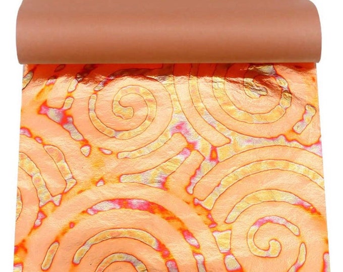 10 Sheets of Variegated Metal Foil Leaf Sheets Gold Red SWIRL Etsy