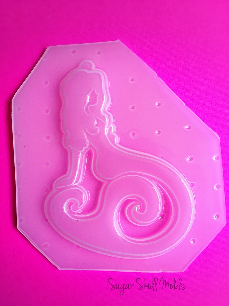 Curvy Mermaid Flexible Plastic Mold For Resin Crafts Jewelry Soap