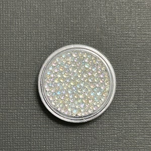 5 Gram Jar Iridescent Clear Glass Faux Bubble Caviar No Hole Micro Beads Round Pebbles Mixed Sizes