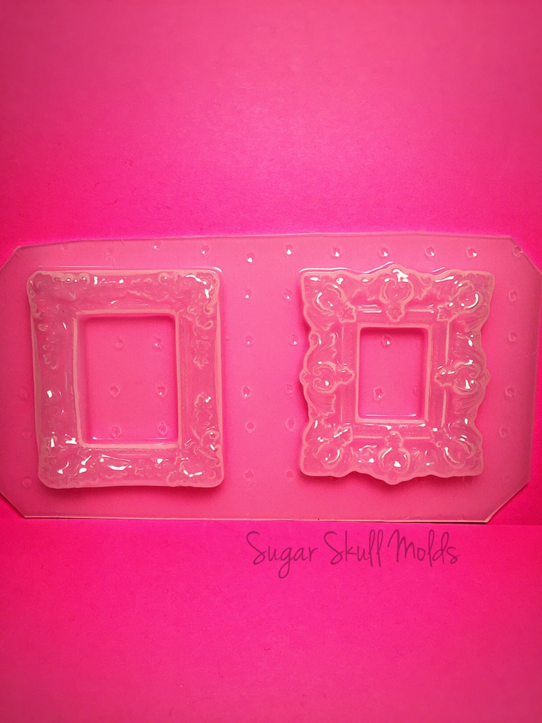 2pc Set Rectangle Fancy Photo Frame Setting Flexible Plastic Etsy