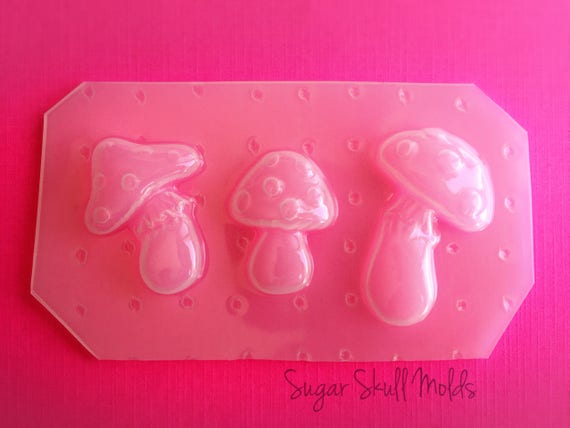 3pc Realistic Spotted Mushroom Flexible Plastic Mold For Resin Crafts  Decoden