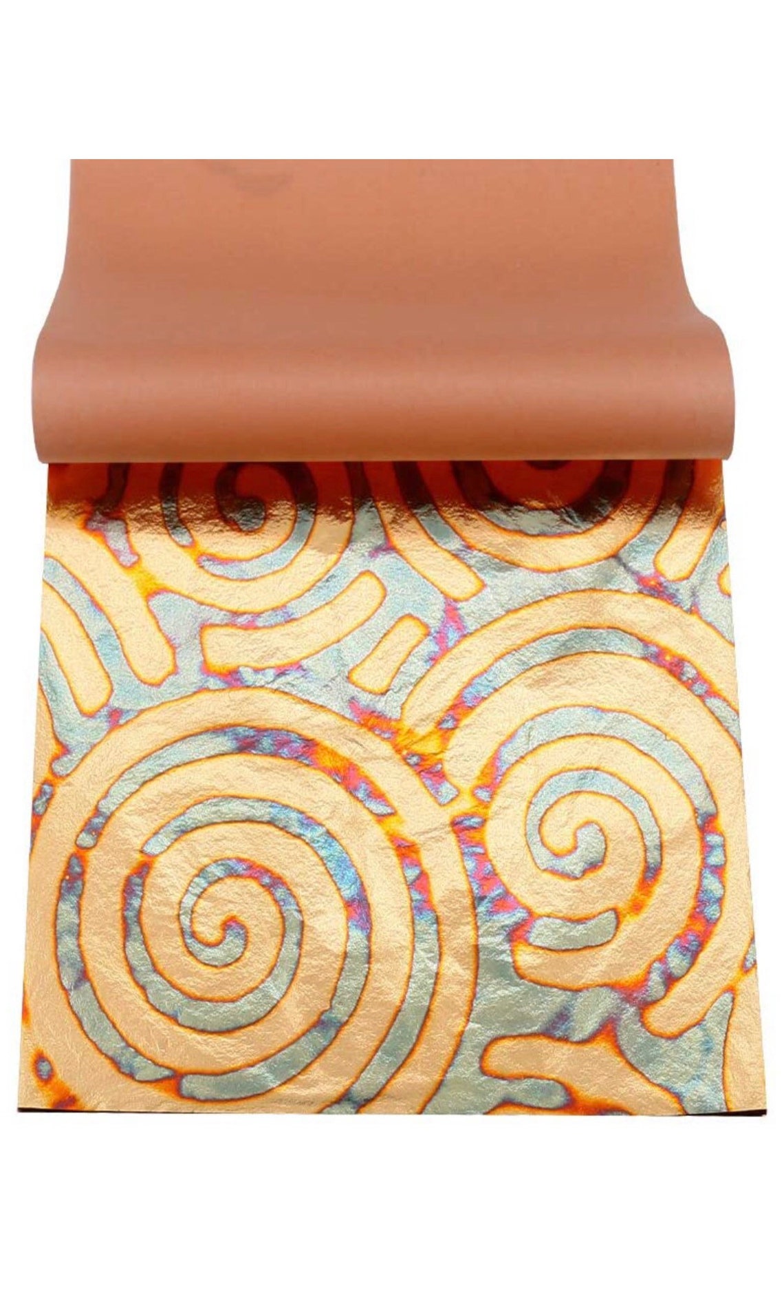 10 Sheets Of Variegated Metal Foil Leaf Sheets Gold Green Etsy